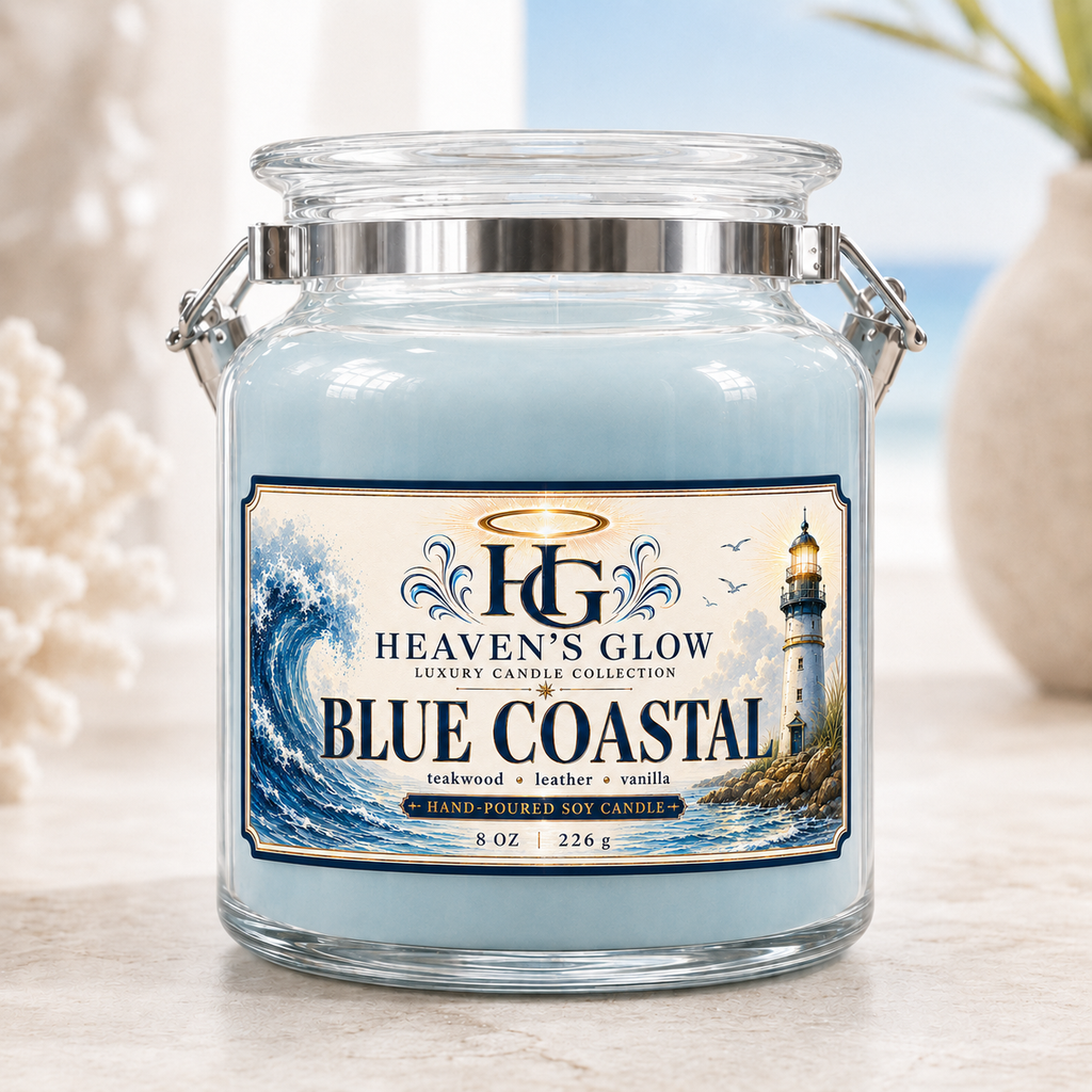 Blue Coastal Candle