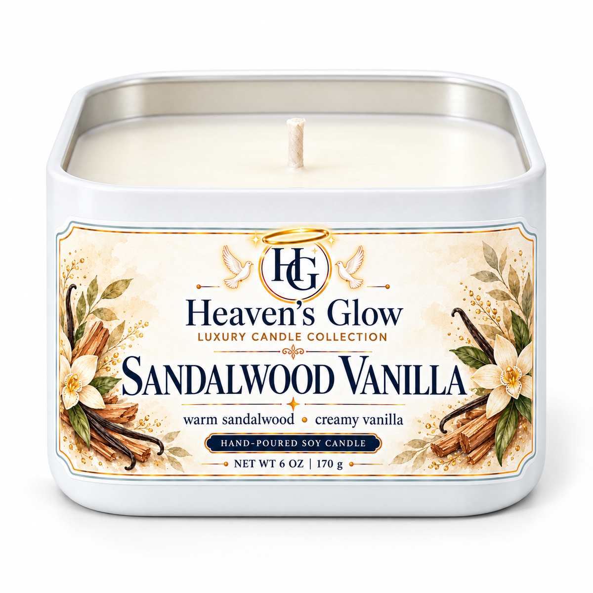 Sandalwood Vanilla Soy Candle