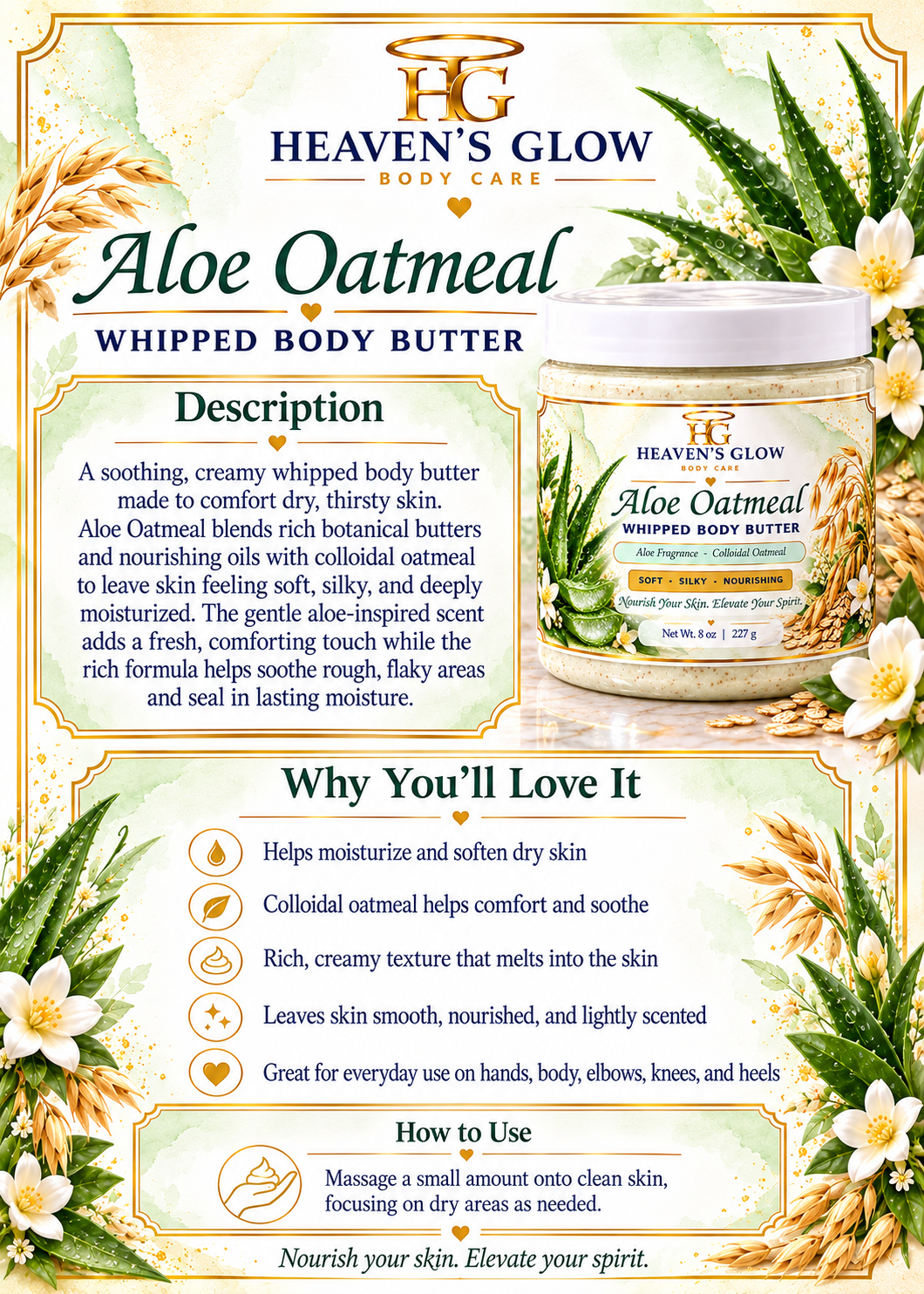 Aloe Oatmeal Whipped Body Butter