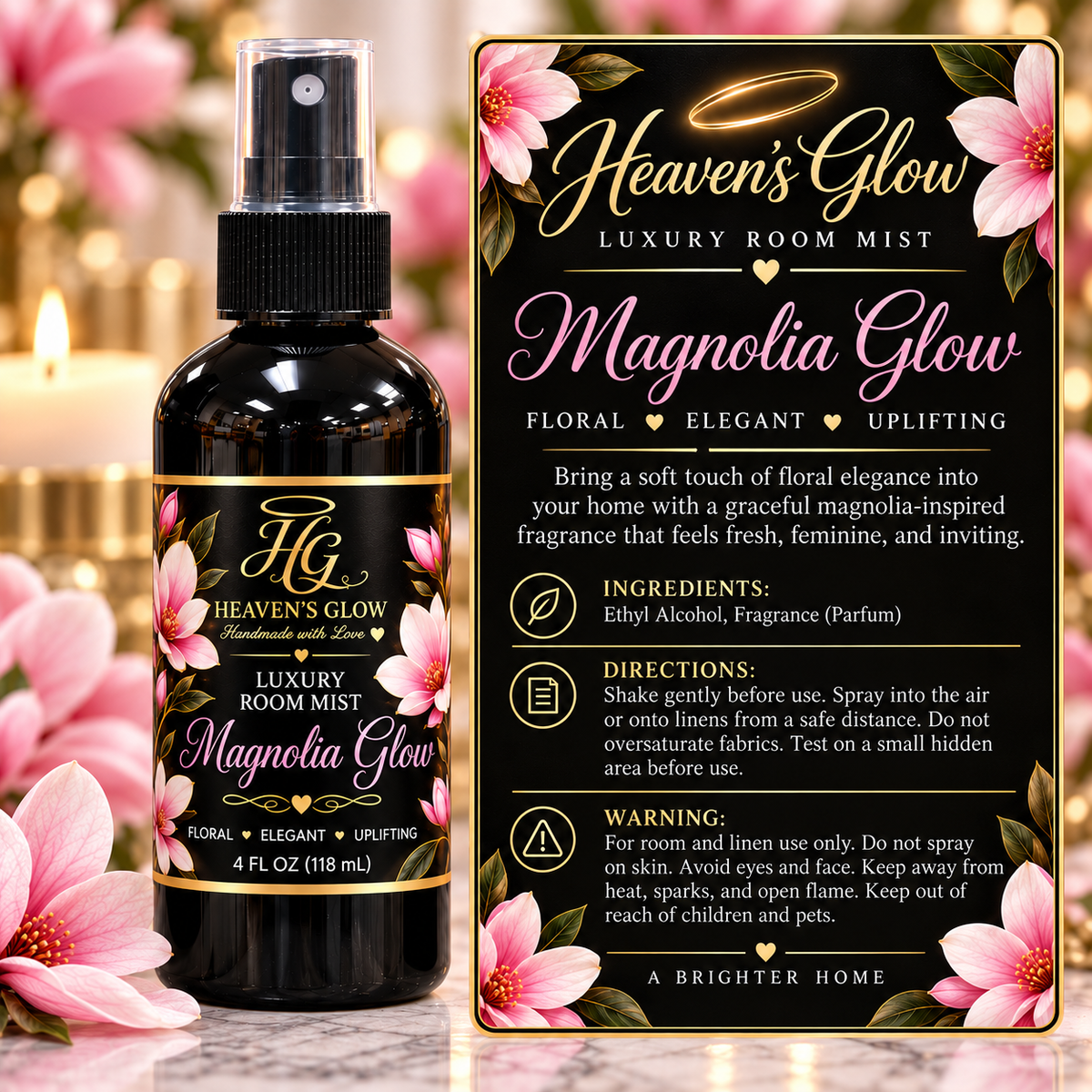 Magnolia Glow Luxury Room Mist